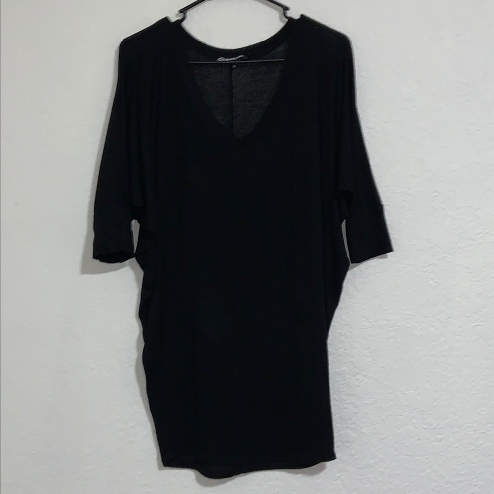 1/4 sleeve length black top